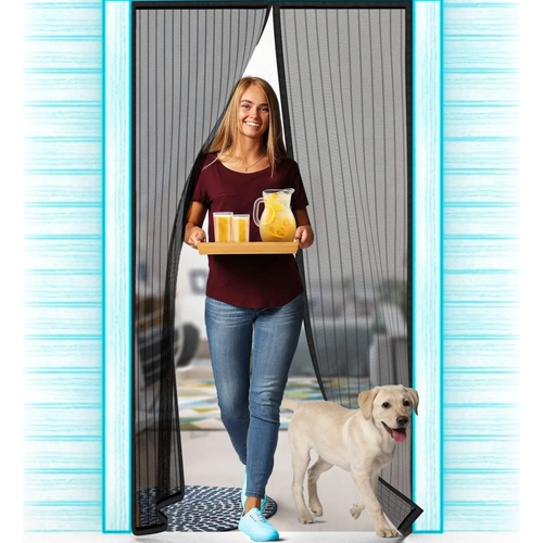 Magnetic Mesh Screen Door Curtain